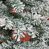 Homcom 7ft Artificial Snow Flocked Christmas Tree With 1083 Branch Tips|Homcom Arbre De Noel Floque De Neige Artificielle De 7 Pieds Avec 1083 Pointes De Branche