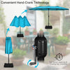 Costway 15FT Double-Sided Twin Patio Umbrella Outdoor Market W/ Crank & Base Turquoise