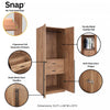 Lee Modern 2-Piece Wardrobe Closet in Golden Brown Armoire | Armoire moderne Lee 2 pieces en brun dore