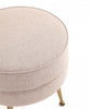 Bailey Mid-Century Modern Upholstered Accent Ottoman in Wheat - Set of 2 | Lot de 2 poufs d’appoint Bailey style milieu du siecle moderne, tissu ble