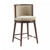 Evalyn Modern Wood Upholstered Counter Stool in Natural | Tabouret de comptoir moderne en bois et tissu Evalyn, finition naturelle