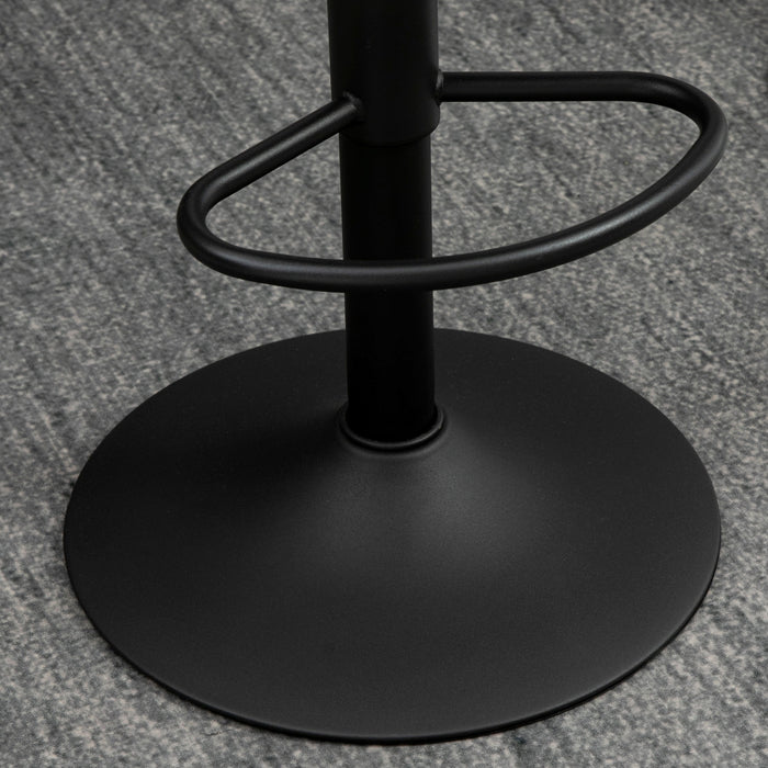 HOMCOM 2pc Adjustable Counter Height Bar Stools Kitchen Counter Stool Grey