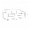 Cleo Contemporary 96" Upholstered Sofa in Cream | Canape contemporain Cleo 96" rembourre en creme
