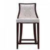 Fifth Avenue Traditional Wood Upholstered Counter Stool in Pearl White - Set of 2 | Tabouret de comptoir traditionnel en bois Fifth Avenue avec assise rembourree, blanc perle - Lot de 2