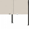 Outsunny 10' X 10' Outdoor Pergola Patio Gazebo Retractable Canopy, Beige|Outsunny 10' X 10' Pergola Patio Gazebo Abri Solaire A Auvent Retractable Avec Structure Metal Beige