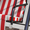 Outsunny 3-seat Patio Swing Chair With Adjustable Canopy Red