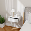 HOMCOM Floating Nightstands Set of 2, Bedside Tables, White
