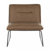 LumiSource Casper Faux Leather Industrial Accent Chair - Espresso|Chaise d’appoint industrielle Casper en similicuir - espresso