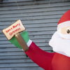 Outsunny 8' Inflatable Christmas Santa Claus Holds Sign Of Blessings|Outsunny Pere Noel Gonflable De 8ft Signe Lumineux De Benedictions