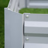 Outsunny 39" X 39" X 12" Set Of 2 Raised Garden Bed, Elevated Planter Box With Galvanized Steel Fram|Outsunny - Jardiniere Surelevee Pour Fleurs - Lot De 2 - Gris