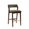 Patricia Modern Wood Upholstered Barstool in Turtle Green Bar Stool | Tabouret de bar moderne Patricia en bois avec revetement en tissu vert tortue