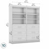 Bestar Pur 72 W Closet Organizer with Drawers - Bark Grey|Organisateur de garde-robe Pur de Bestar de 72 po (L) avec tiroirs - gris écorce