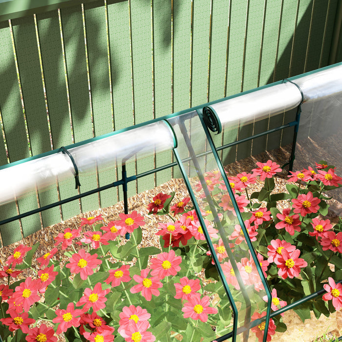 Outsunny 9' X 3' X 3' Portable Tunnel Greenhouse With Zipper Doors Clear