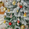 Homcom Snow Flocked Pencil Christmas Tree Slim Artificial Christmas Tree|Homcom Sapin De Noel Artificiel 7,5 Pieds 738 Pointes De Branches