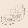 Storkcraft Hoop Glider and Ottoman - Natural/Light Gray Chair