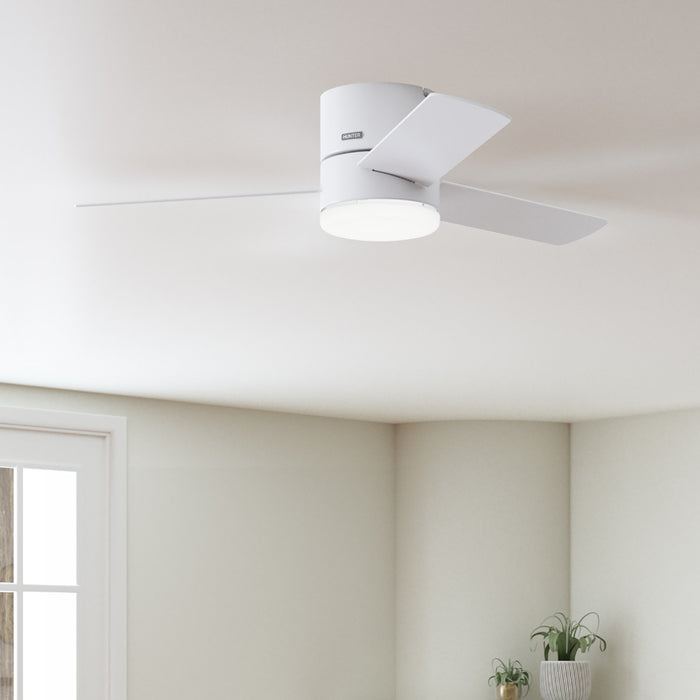 Minimus Ceiling Fan with Light Fixture - White