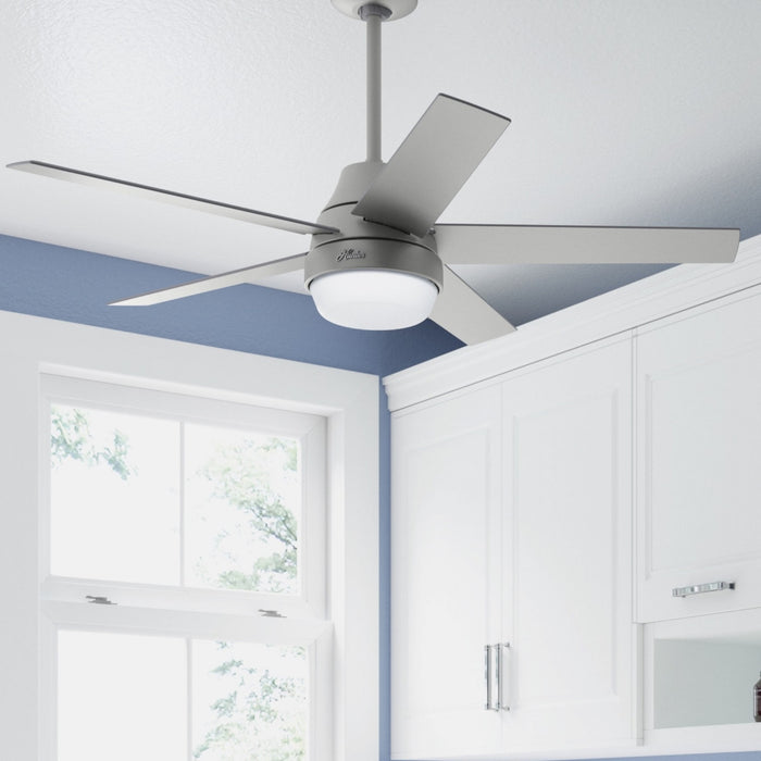 Aerodyne Ceiling Fan with Light Fixture - Grey