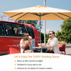 Costway 10x10 ft Patio Offset Cantilever Umbrella Aluminum 360° Rotation Tilt Beige