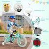 Prorider 16" Kid's Bike With Training Wheels Adjustable Handlebar Seat Handbrake Green