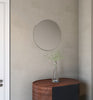 Lathe 24 Inch Frameless Round Mirror In Chrome | Lathe Miroir Rond Sans Cadre de 24 Pouces Chrome