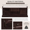 Boyce Solid Wood Storage Bench With 4-door Shoe Cabinet With Cushion -Espresso | Banc De Rangement Boyce En Bois Massif Avec Meuble A Chaussures 4 Portes Et Coussin, Espresso