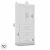 Bestar Pur 36 W Wardrobe with Drawers - White|Garde-robe Pur de Bestar de 36 po (L) avec tiroirs - blanche