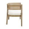 Rattan 47.5 Inch Rattan Upholstered Loveseat with Hand-Woven Backrest, Beige, Natural Ash | Rattan Causeuse Rembourree en Rotin 47.5 po avec Dossier Tisse Main, Beige, Frene Naturel