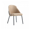 Gracie Modern Metal Vegan Leather Dining Chair in Tan and Black Armoire | Chaise de salle a manger moderne Gracie en metal et cuir vegetalien, coloris beige et noir