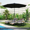 Costway 10 FT 112 LED Solar-Lighted Patio Table Market Umbrella Crank Tilt Outdoor Navy