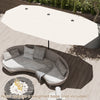 Costway 13 FT Large Patio Umbrella Outdoor Double-Sided Table Market Umbrella for Garden Beige