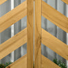 Outsunny Outdoor Privacy Screen With 4 Planters And 3 Hinged Privacy Panels