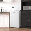 HOMCOM Mini Fridge with Freezer Thermostat Reversible Door for Bedroom