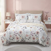 Mirabelle Twin Comforter Set - Reversible Pink & Grey Watercolor Floral Bedding  | Ensemble Douillette Simple Mirabelle - Literie Reversible a Fleurs Aquarelle Rose et Gris