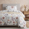 Mirabelle Twin Comforter Set - Reversible Pink & Grey Watercolor Floral Bedding  | Ensemble Douillette Simple Mirabelle - Literie Reversible a Fleurs Aquarelle Rose et Gris