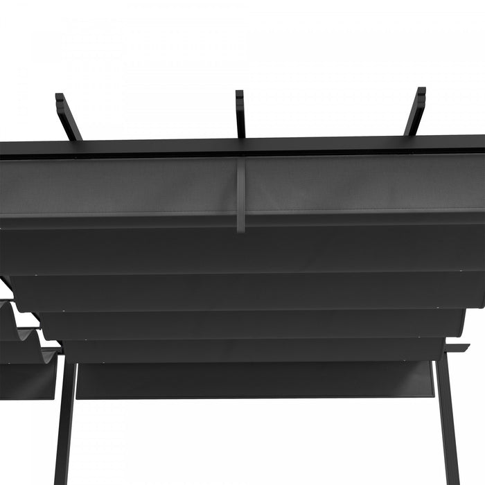 Outsunny 12' X 20' Retractable Pergola Canopy, Aluminum Pergola, Outdoor Sun Shade Shelter For Grill, Patio, Garden, Deck