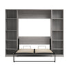 Bestar Claremont 10-Shelf Full Murphy Bed - Platinum Grey|Lit double escamotable Claremont de Bestar à 10 tablettes - gris platine