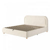 Sophia Space-Saving Hydraulic Lift Storage Platform Bed with Boucle Upholstery,King Size,Beige King Bed | Lit plateforme Sophia avec rangement a levage hydraulique, revetement en boucle, taille king, beige