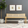 Bauer Fabric Cane Bench - Natural|Banc Bauer en tissu et en cannage - naturel