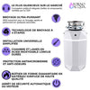 BrightDIAMOND 3/4HP Quietest Waste Disposer, LED Cabinet Light, Corded & Air Switch, MoonStone - WDD075TA2MS Food Disposer | BrightDIAMOND 3/4 HP Broyeur ultra-silencieux, DEL sous armoire, cordon/interrupteur, Blanc- WDD075TA1BO