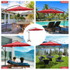Costway 10 FT Patio Offset Umbrella w/8 Ribs Cross Base Tilt Claret