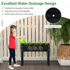 Costway 24" Raised Garden Bed With Legs Metal Elevated Planter Box Drainage Hole Backyard