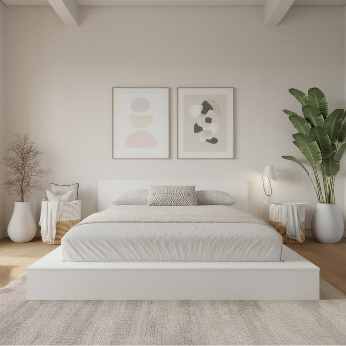 Kanso Low Platform Bed Set Queen Bed