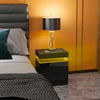 HOMCOM Nightstand, Side Table w/ LED Lights, for Bedroom