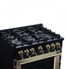 Forno Ambassador 36" Dual Fuel Range in Black, 6 Sealed Burners, 5.2 cu.ft. Oven - FFSGS6199-36CPBLK | Cuisiniere double combustible Ambassador de 36 po, noire, 6 bruleurs scelles, 5,2 pi³ – FFSGS6199-36CPBLK