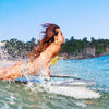 Costway 41" Lightweight Body Board With Eps Core Xpe Deck Hdpe Bottom Crescent Tail Blue
