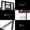 Costway Height Adjustable Portable Basketball Hoop System Shatterproof Backboard Wheels 2 Nets