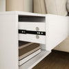 HOMCOM Floating Nightstand Set of 2 with Drawer and Shelf, White