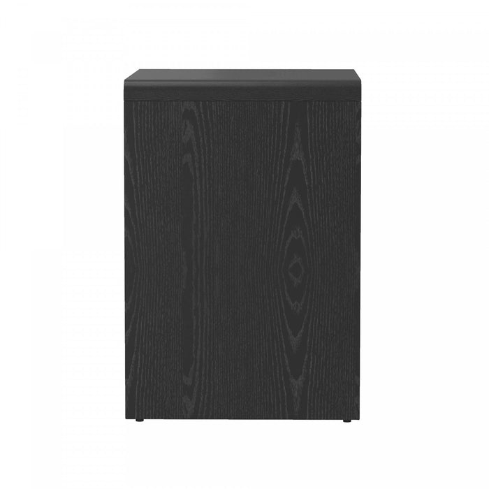 Novara Contemporary 22\" Nightstand in Black (2-Drawer)