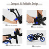 Goplus Folding Golf Push Cart W/scoreboard Adjustable Handle Swivel Wheel Blue