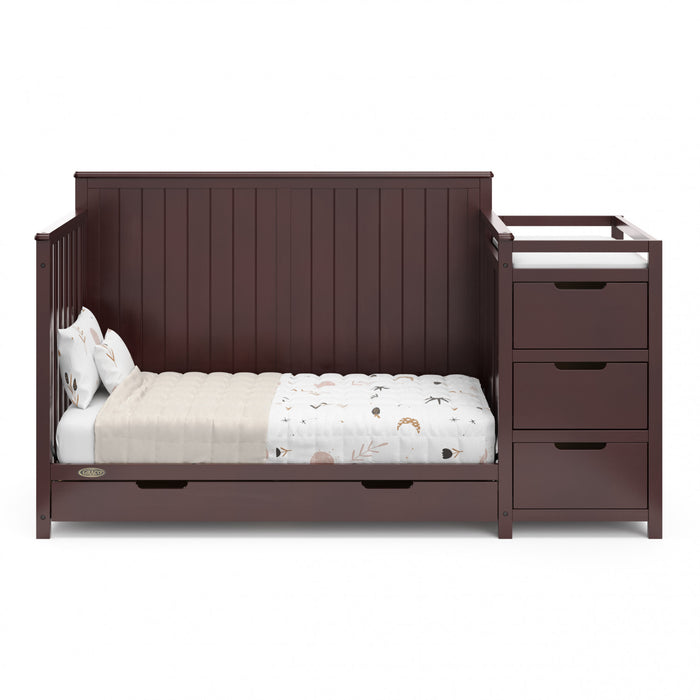 Graco Hadley 5-in-1 Convertible Crib and Changer with Drawer - Espresso